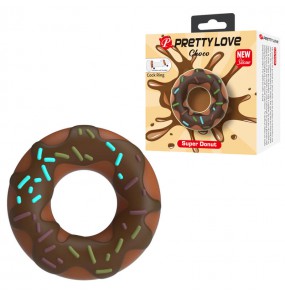 PRETTY LOVE - Choco Super Donut Cock Ring (Brown)